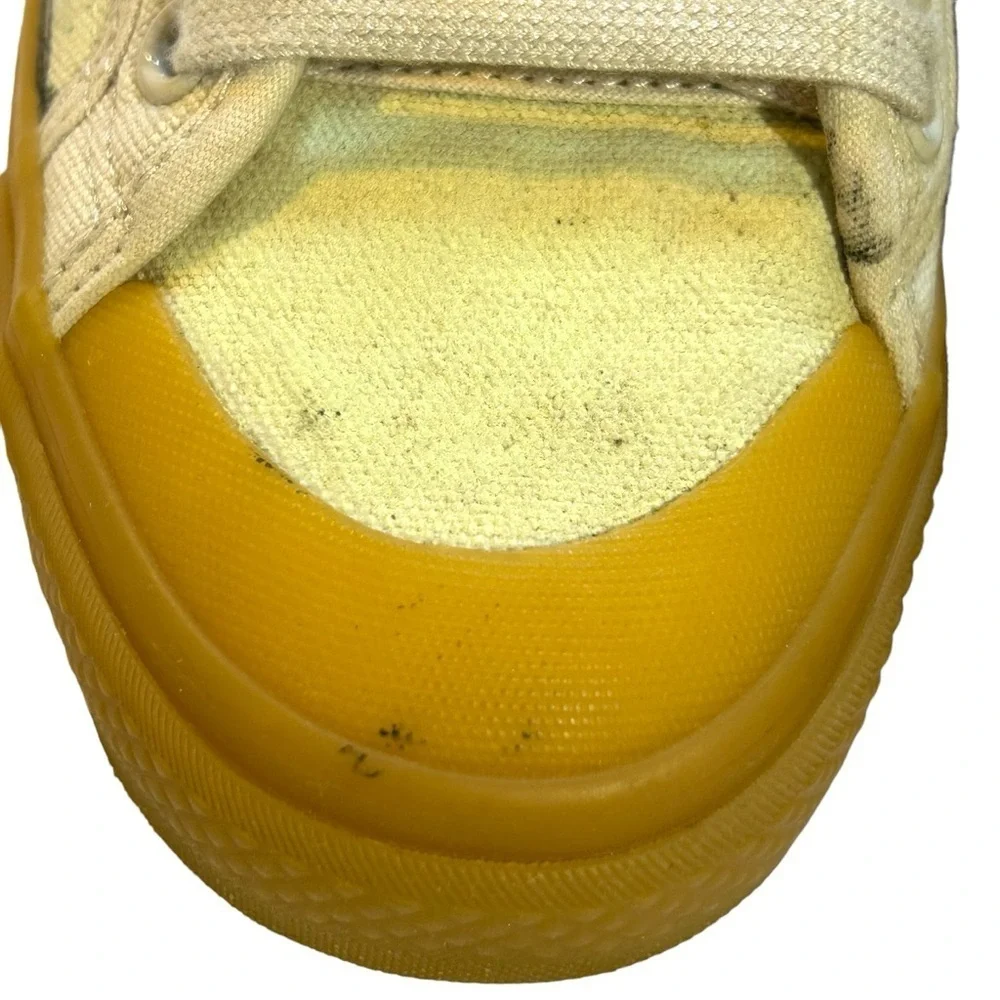 Adidas Nizza Platform Shoes Rare Unique Lemony Cream Color w/ Music Graphics